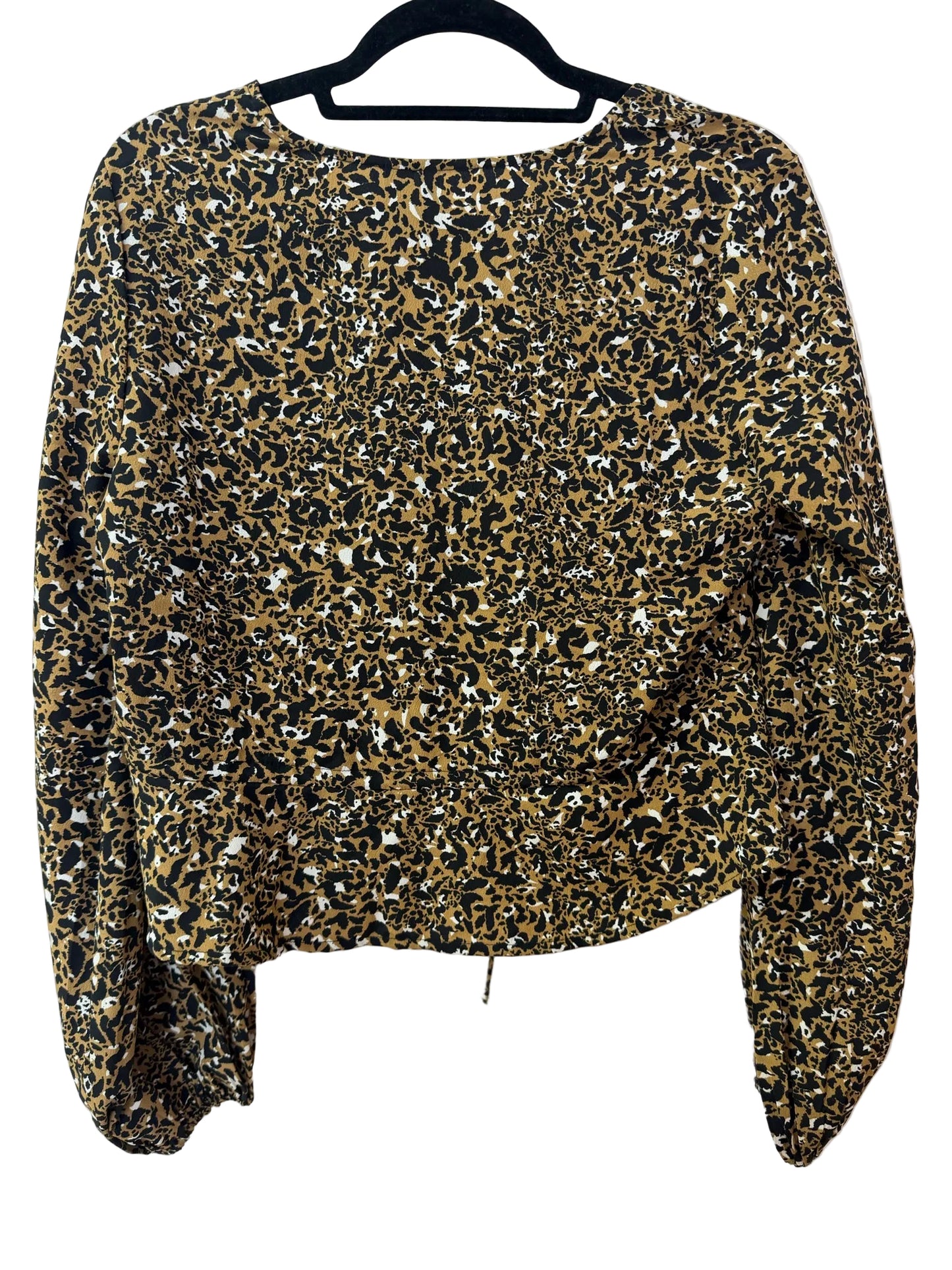 Size S vero moda Brown Black Animal Print Ladies Top