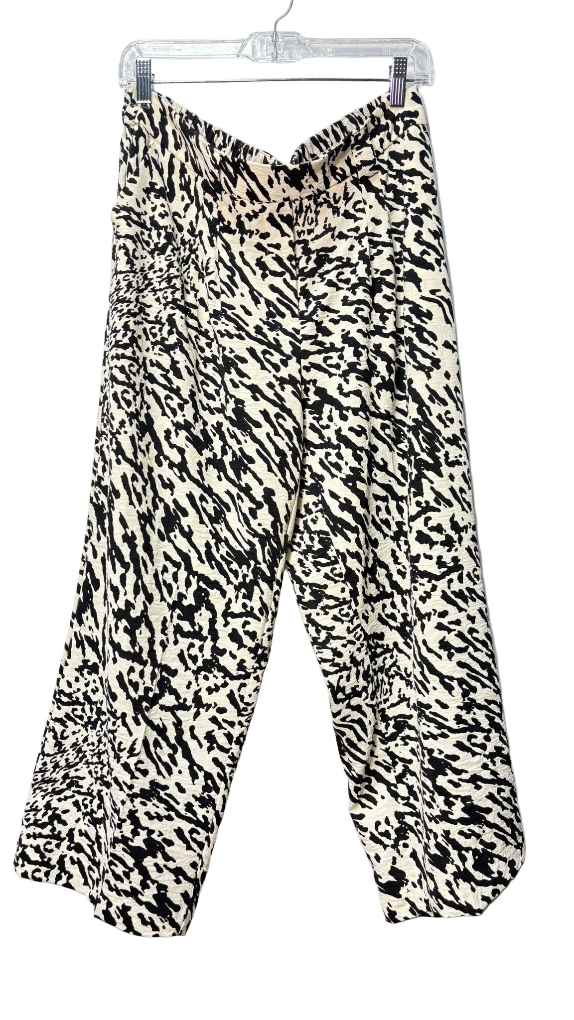 Size L Jules & Leopold Cream Black Animal Print Ladies Pants