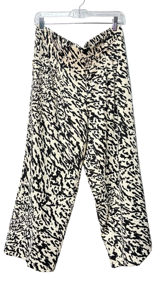 Size L Jules & Leopold Cream Black Animal Print Ladies Pants