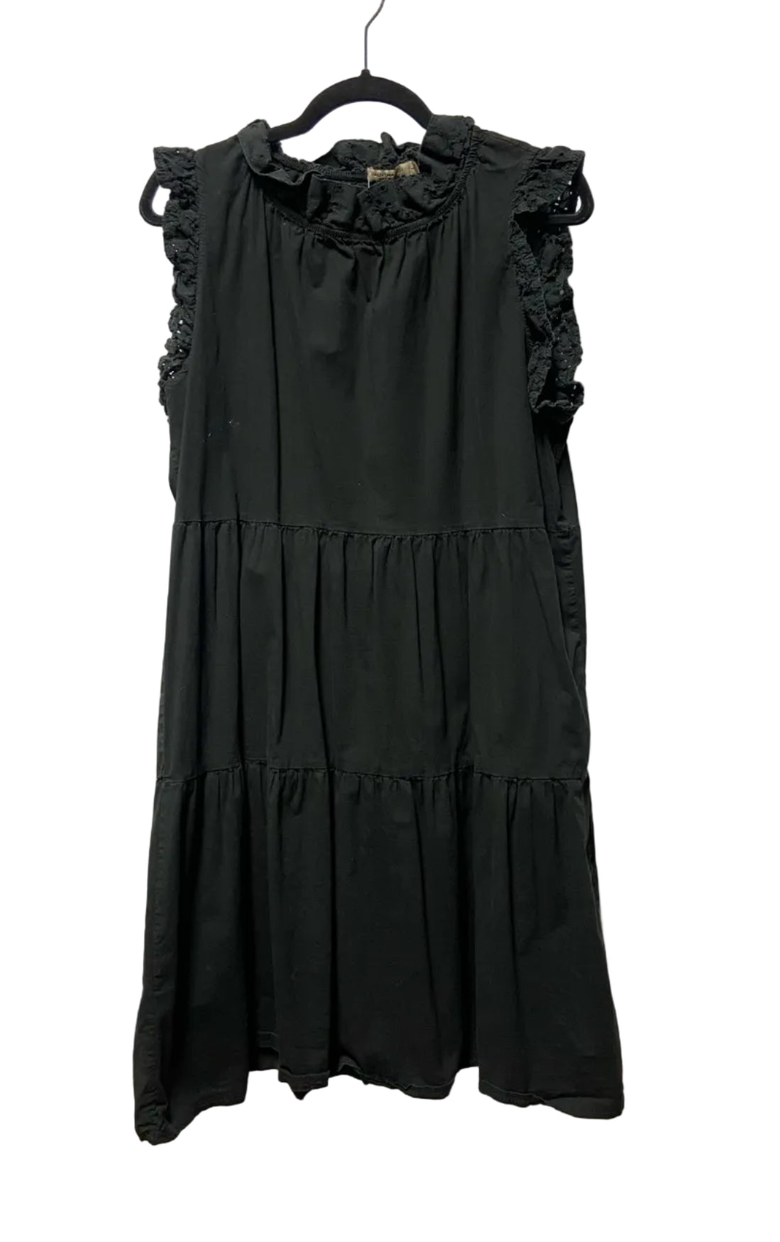 Size L Black Ruffled Ladies Dress