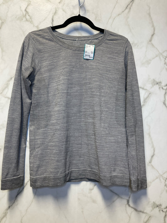 Size 6 Lululemon Grey Long Slvd Top