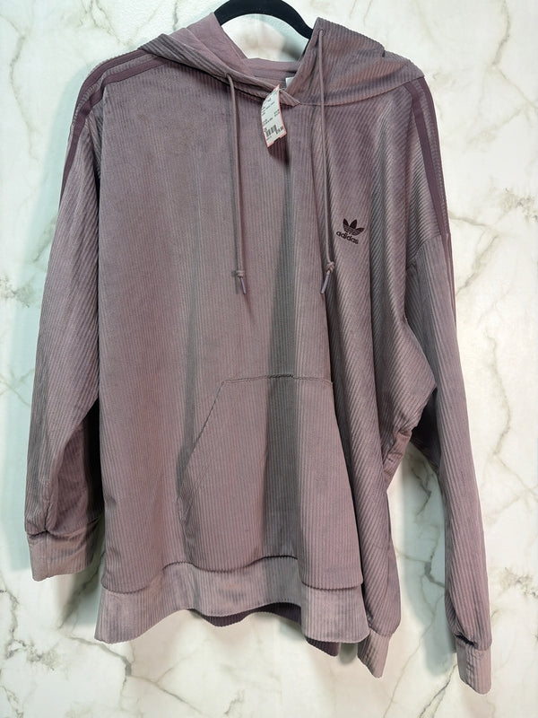 Size 2X Adidas Purple Ribbed Velvet Ladies Top