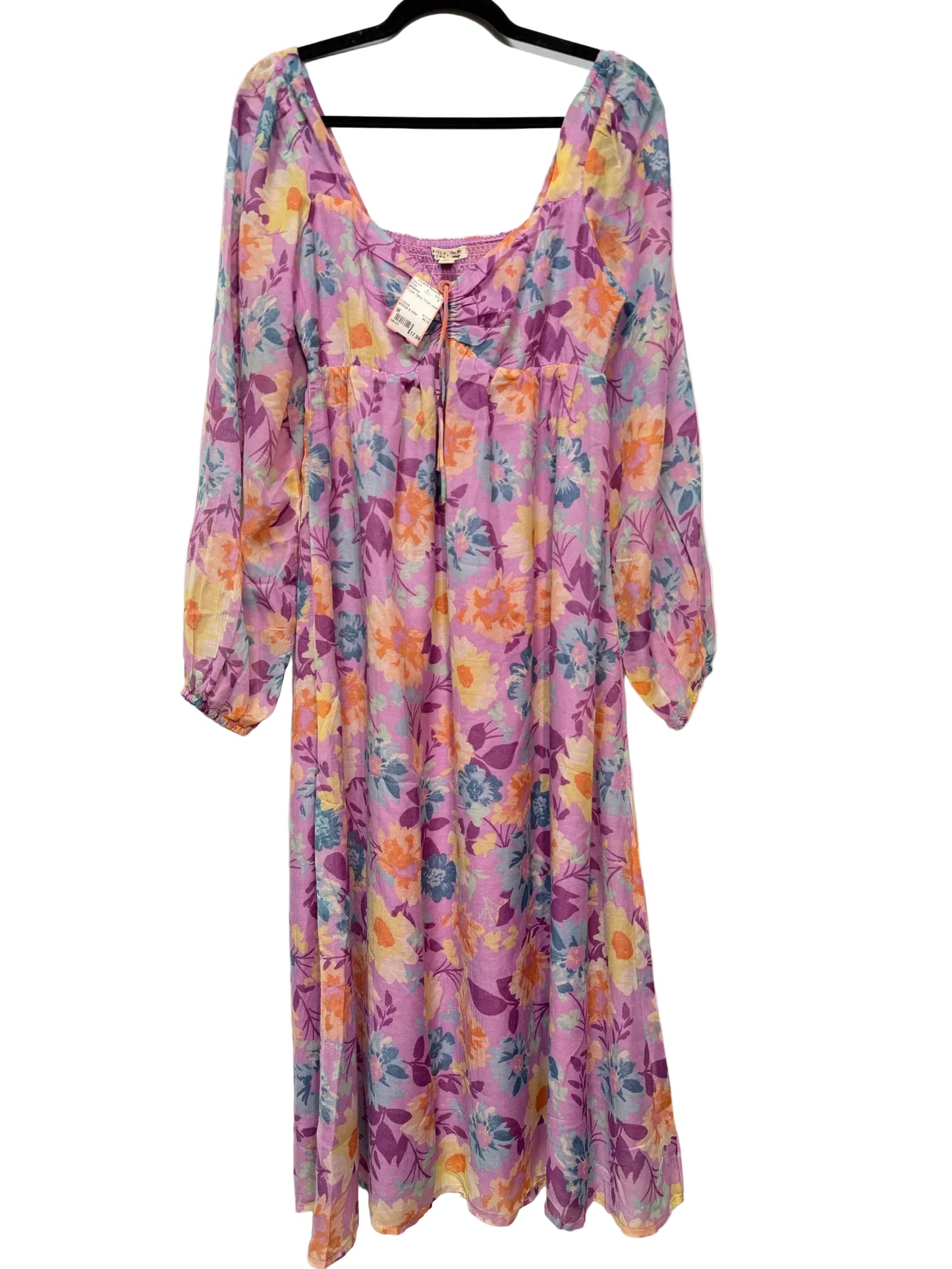 Size M Billabong Purple Yellow Floral Ladies Dress