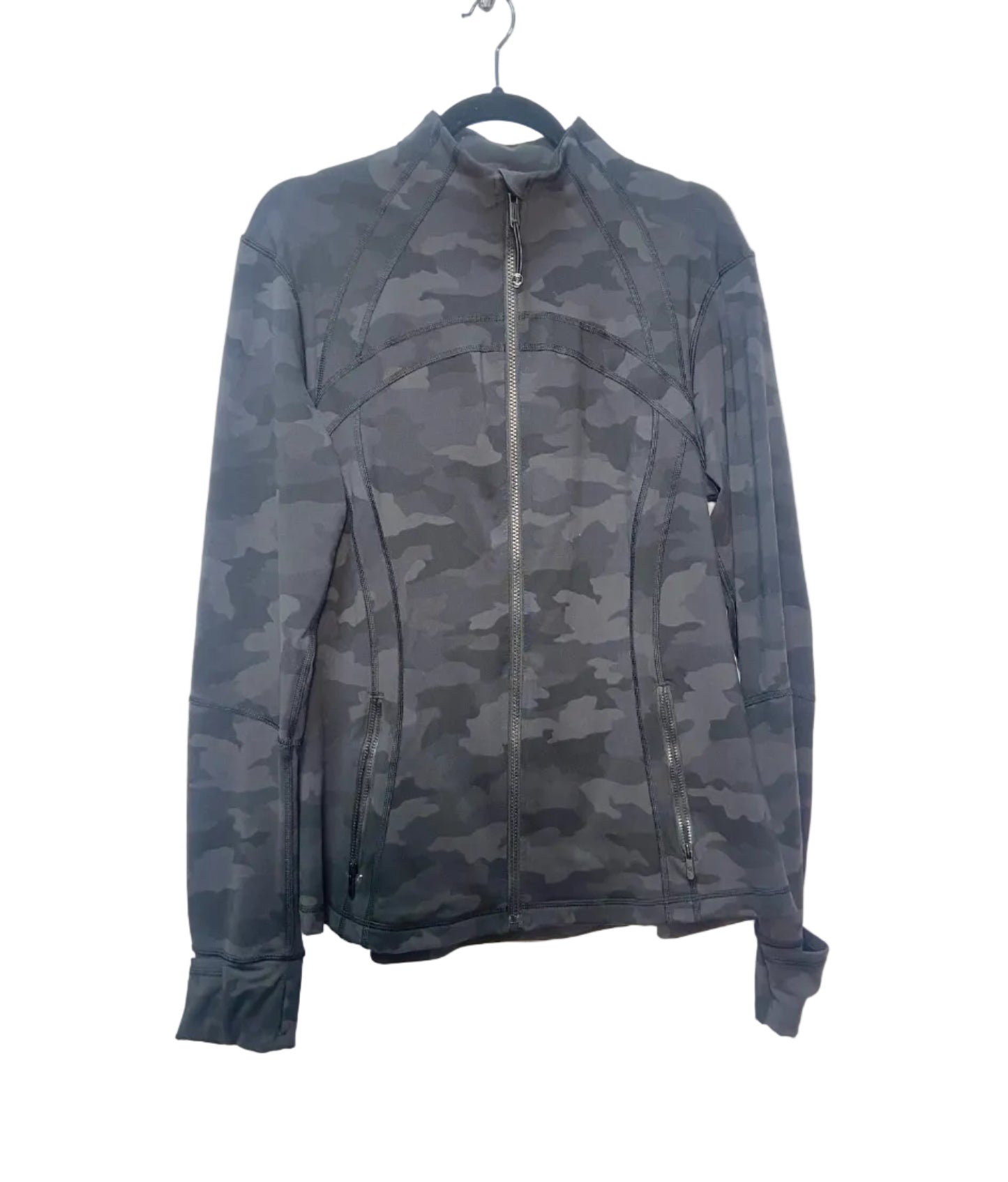 Size L Lululemon Black Camoflage Ladies Jacket