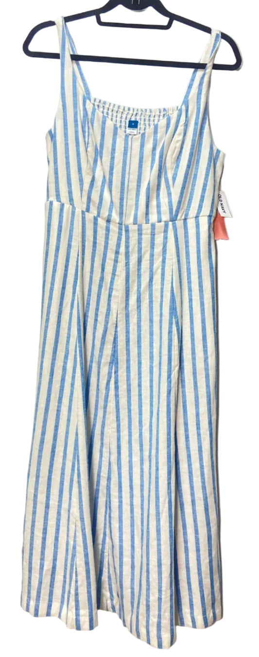 Size M Old Navy Blue White Stripe Ladies Dress