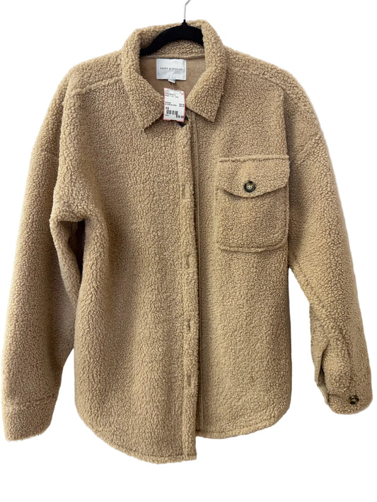 Size XS Poppy&Peonies Beige Fluffy Ladies Jacket