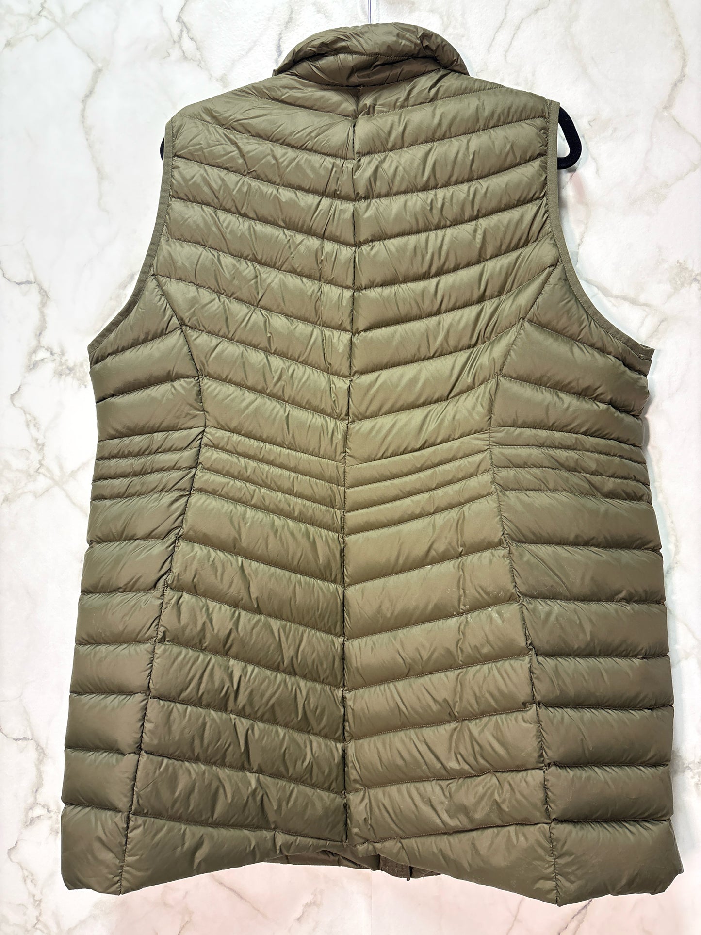 Size 1X Lands End Green Ladies Vest