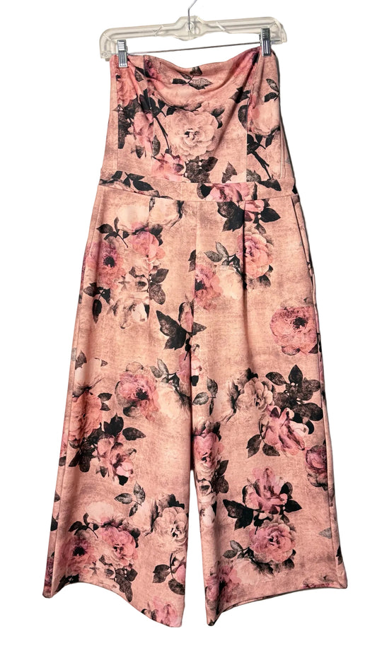Size 14 Next Pink Black Floral Ladies Dress
