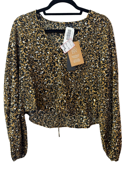 Size S vero moda Brown Black Animal Print Ladies Top