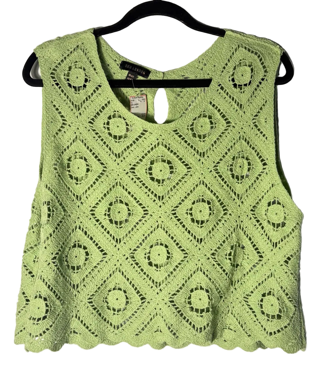 Size S/M QED LONDON Green Ladies Top