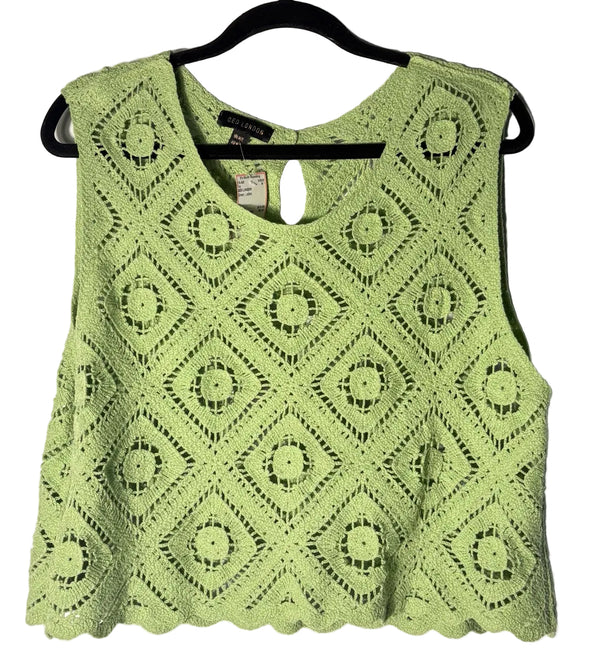 Size S/M QED LONDON Green Ladies Top