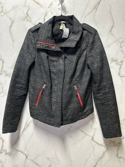 Size 8 Free People Black Red Ladies Jacket