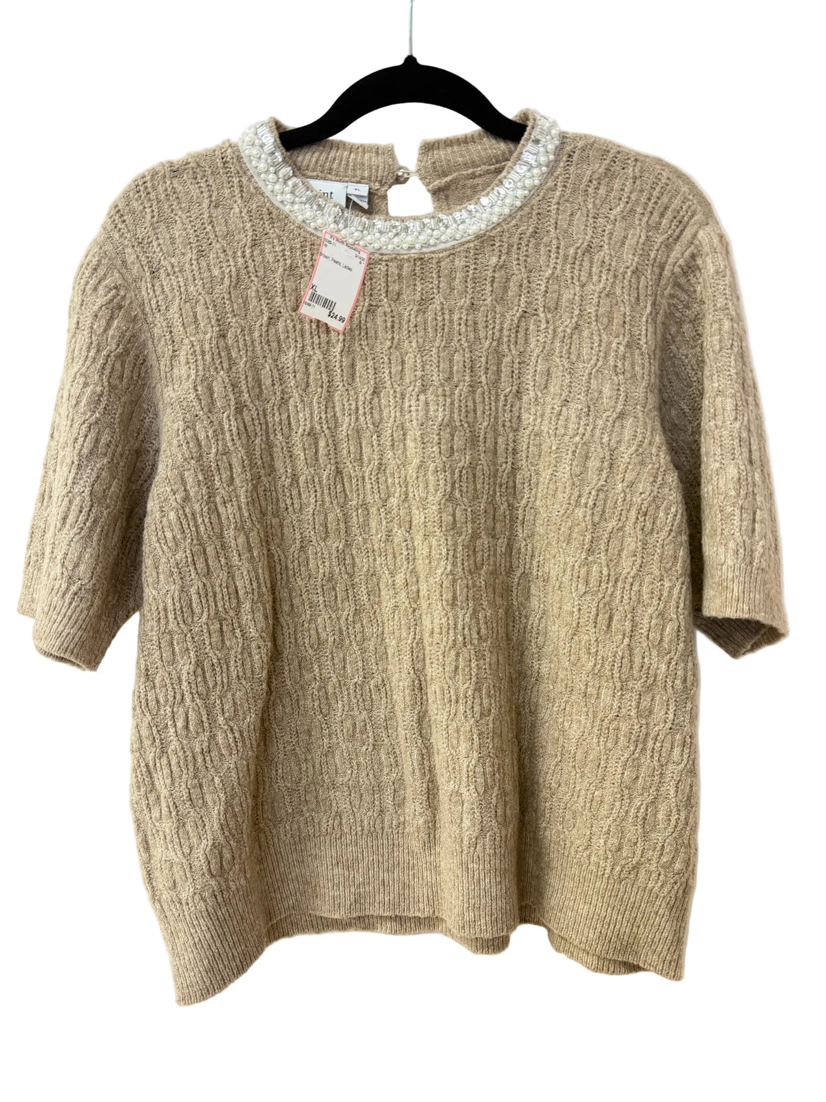 Size XL Brown Pearls Ladies Top