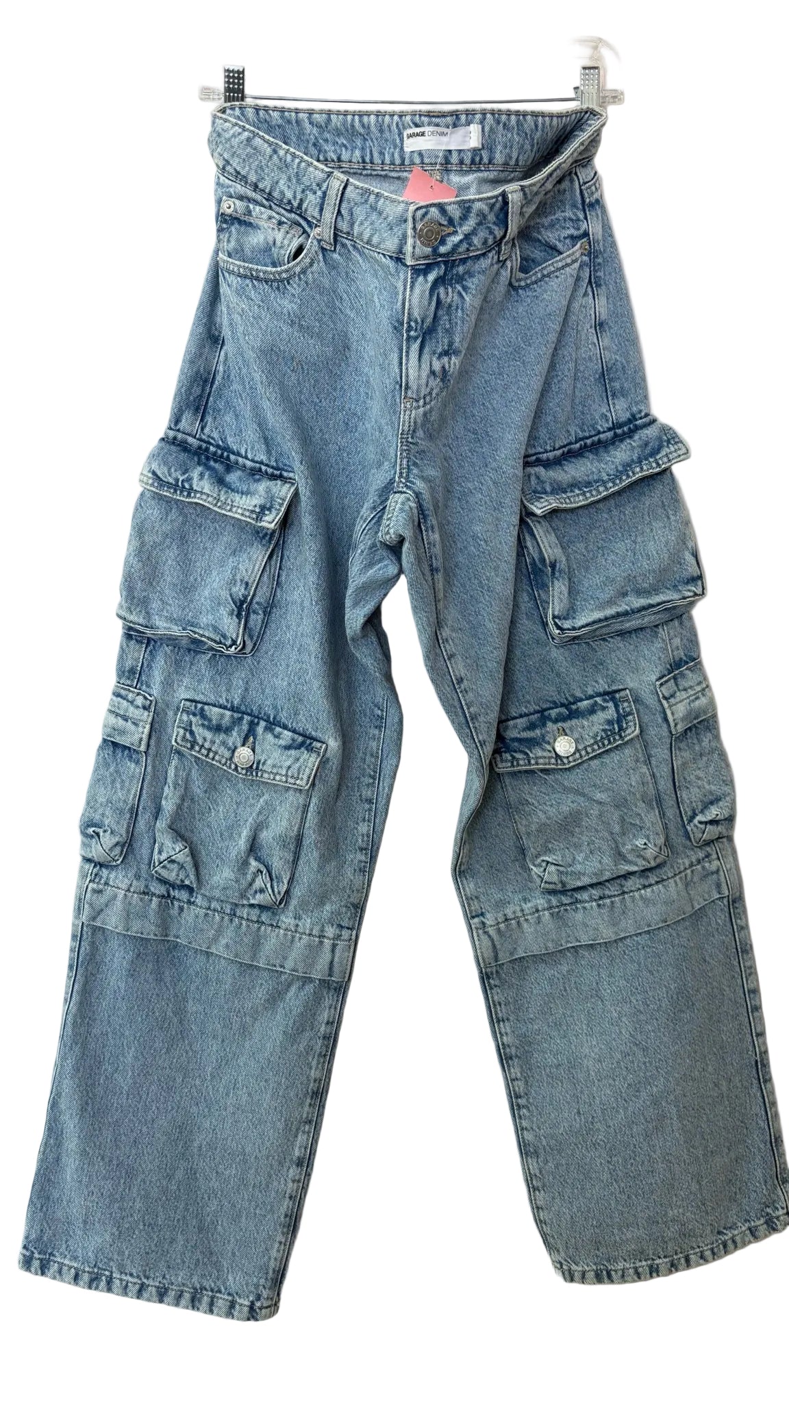 Size 9 Garage Blue Denim Ladies CARGO Pants
