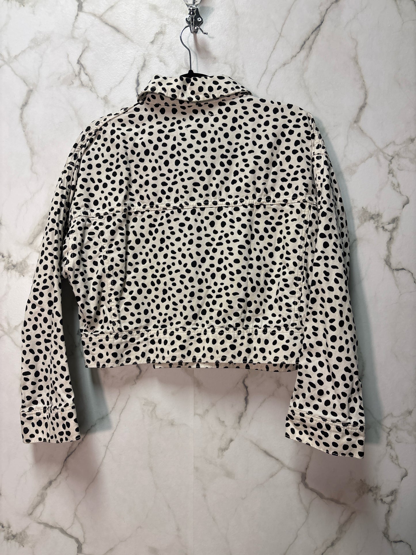 Size 6 Topshop White Black dots Ladies Jacket
