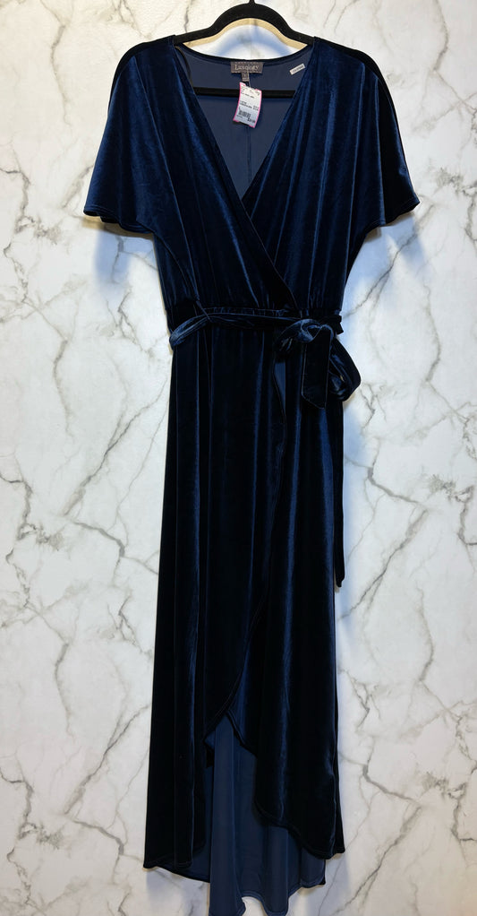Size L Lux Blue Velvet Ladies Dress