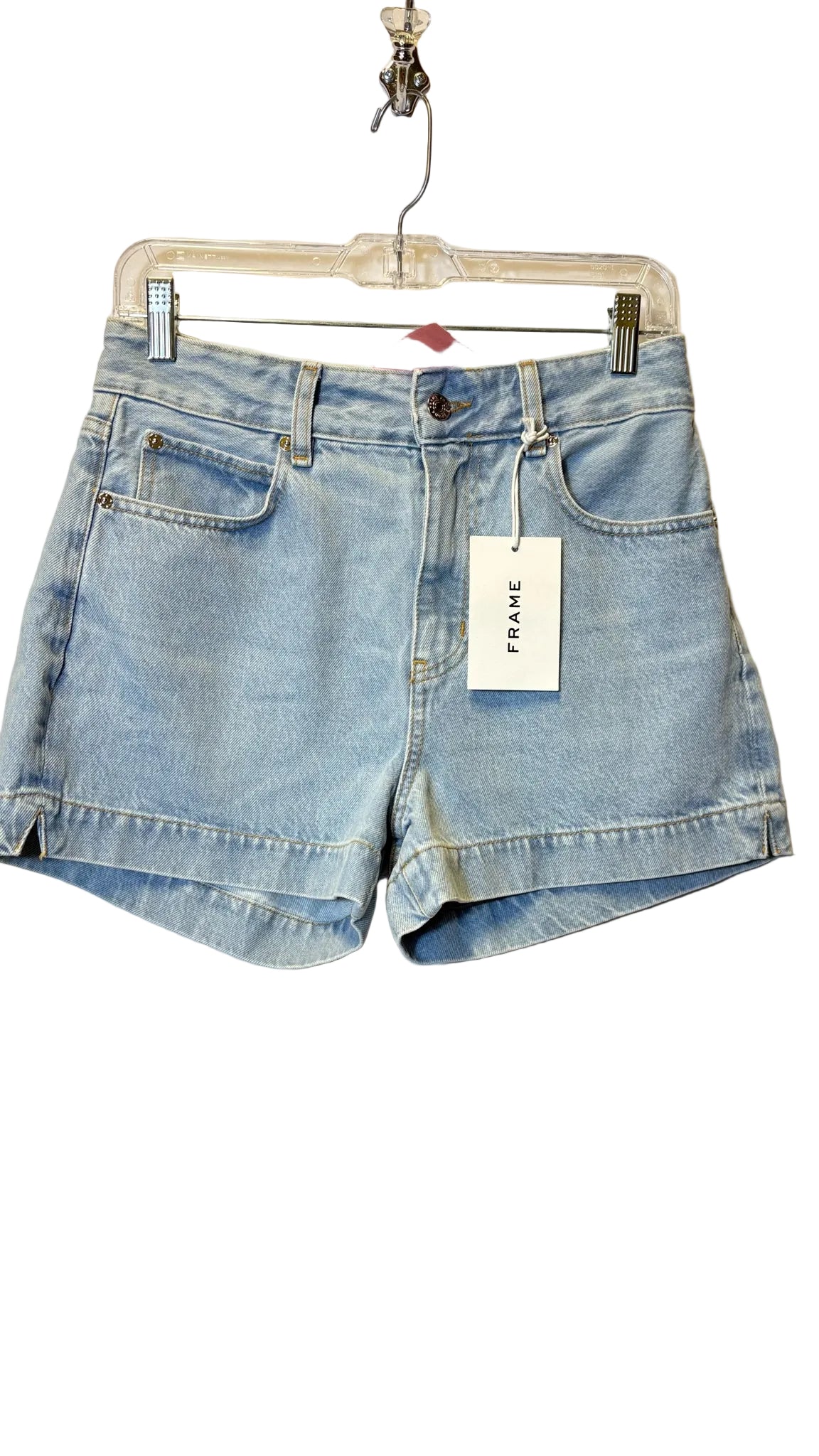 Size 26 Frame Light Blue Ladies Shorts