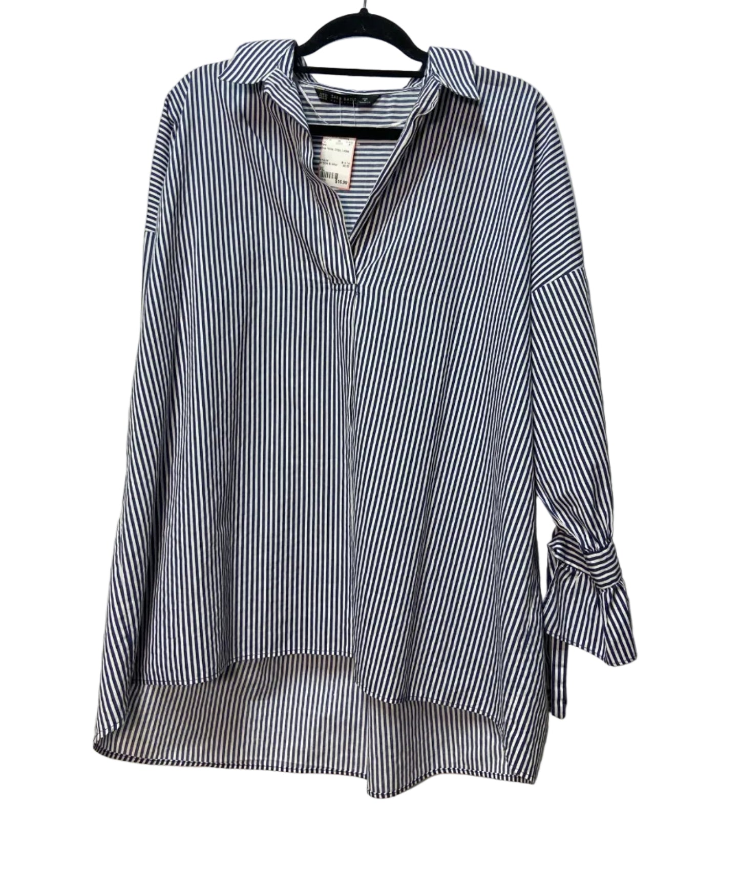 Size XL Zara Blue White Stripe Ladies Top