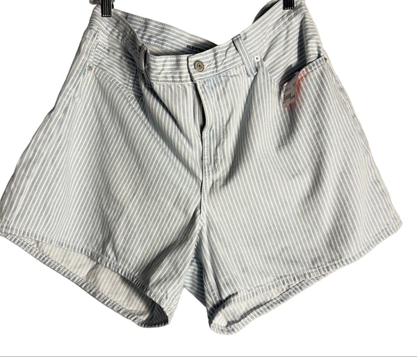 Size 14 American Eagle White Denim Stripe Ladies Shorts