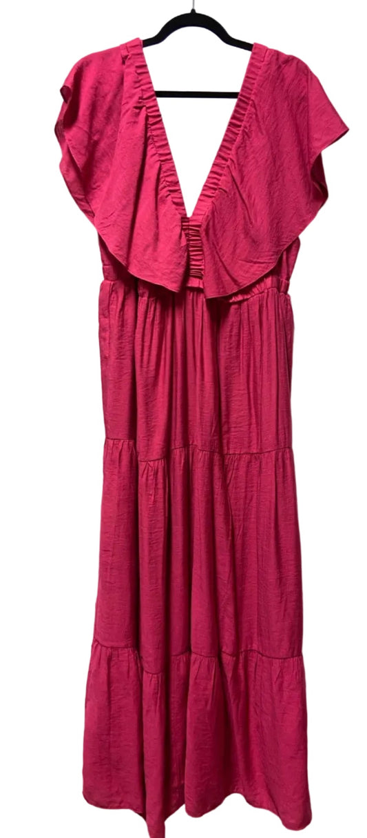 Size 1X Addition Elle Pink Brand New Ladies Dress