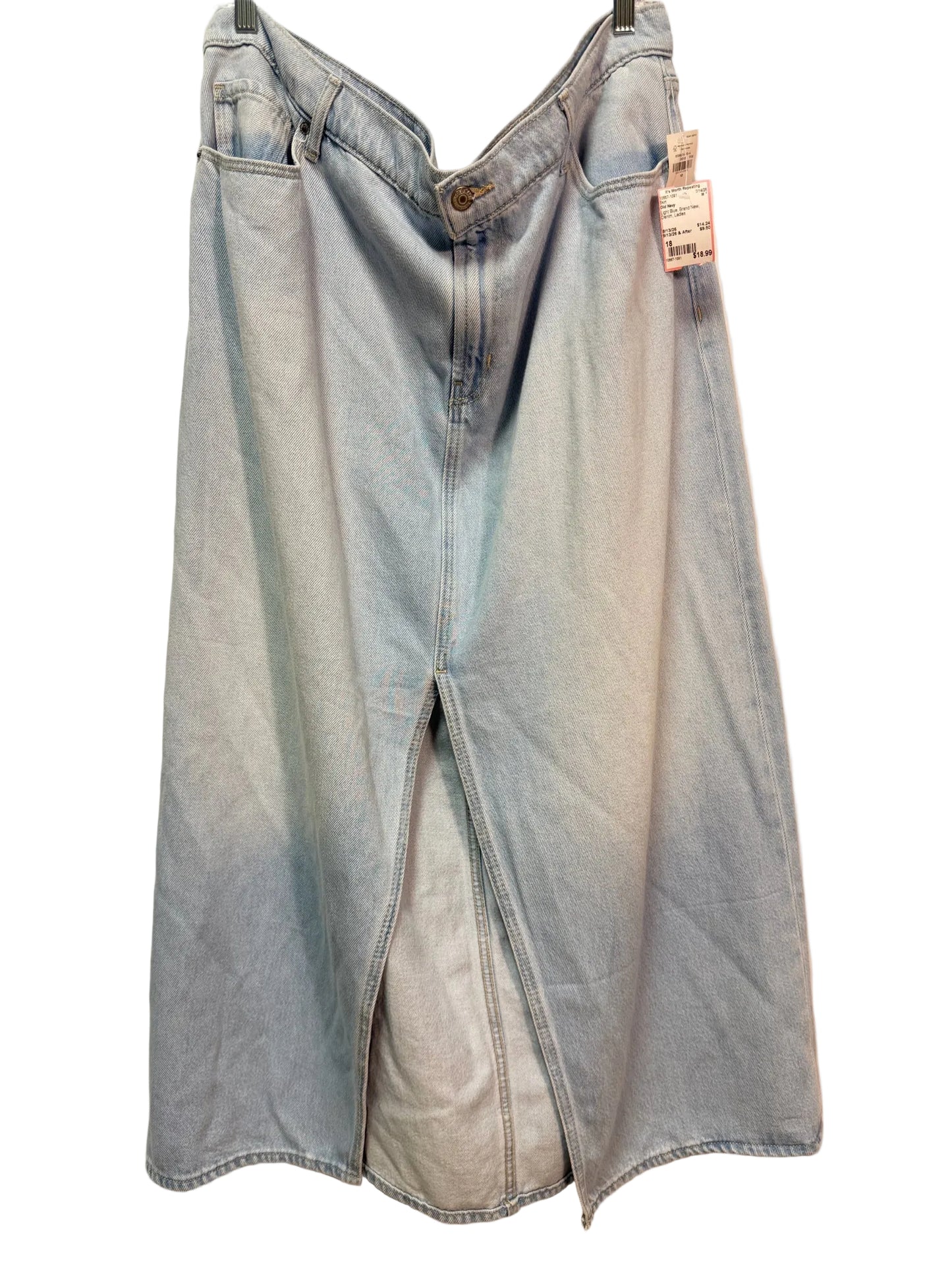Size 18 Old Navy Light Blue Denim Brand New Ladies Skirt