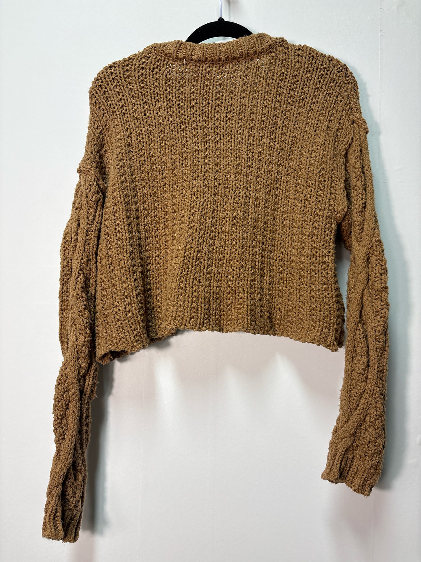 Size M Brown Knit cropped Ladies Free People Top