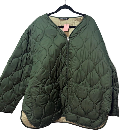 Size L Zara Green Stich Trim Ladies Jacket