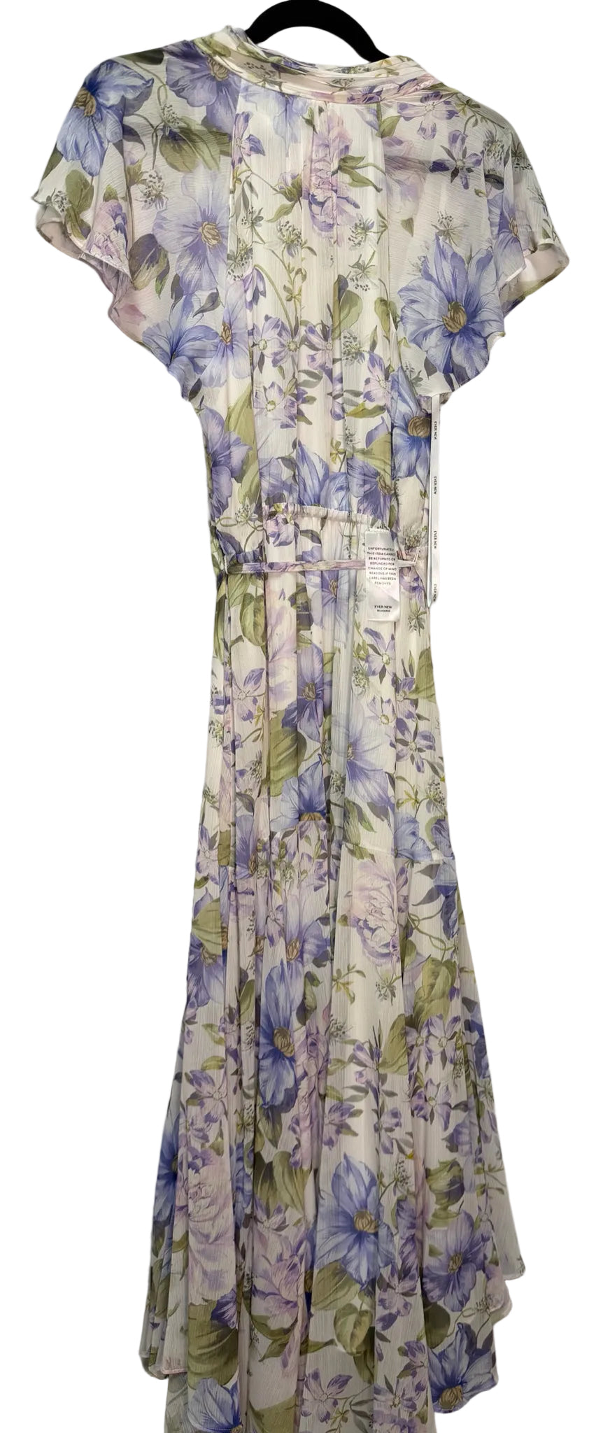 Size 10 White lavendar Floral Ladies Dress