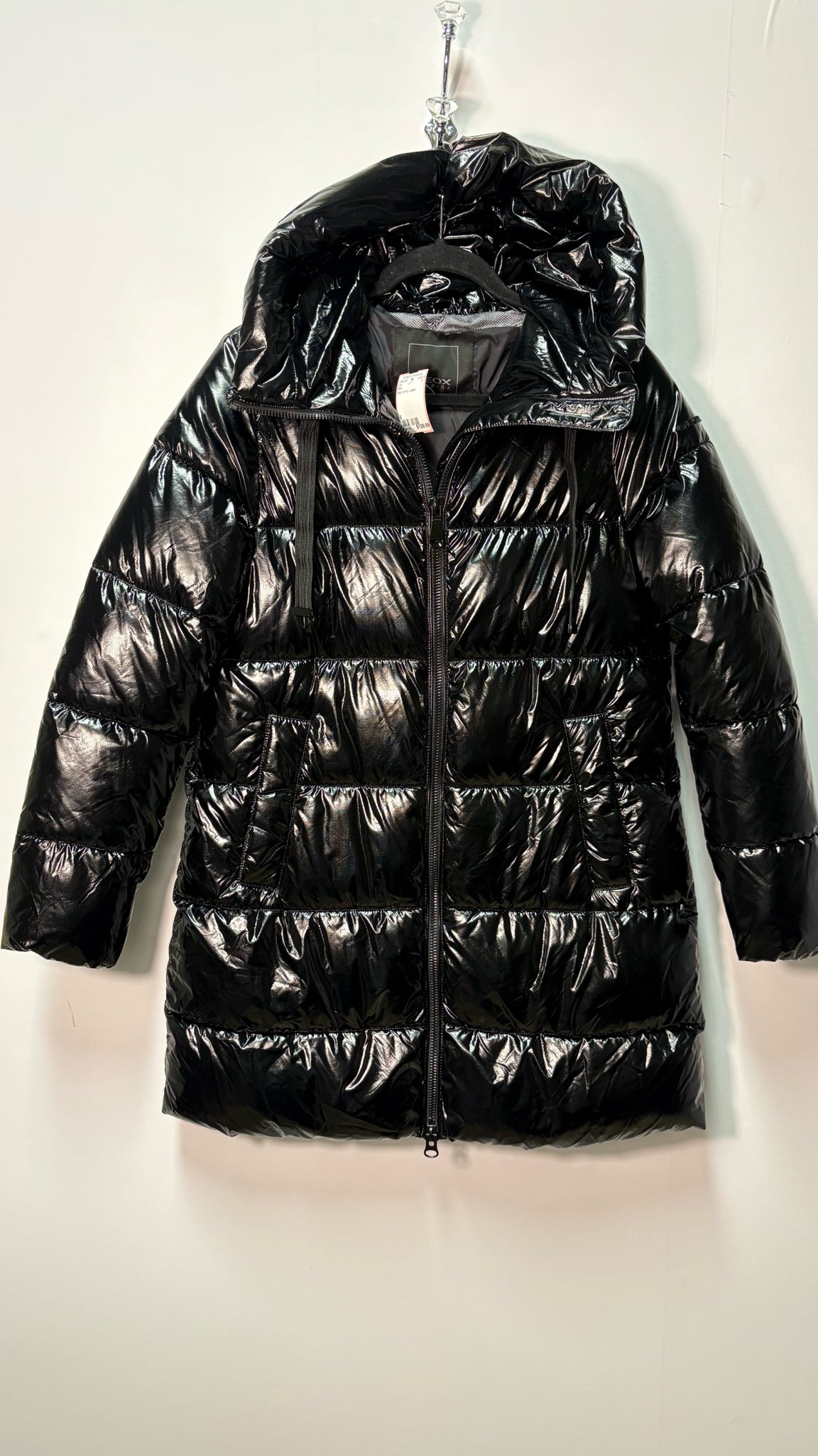 Geox Black Shiny Ladies Coat
