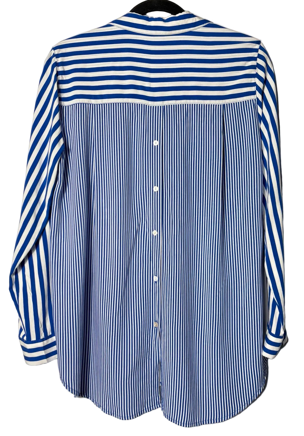 Size L Blue White Stripe Ladies Top