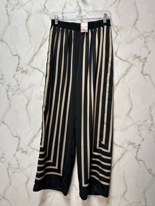 Size S Black Tan Stripe Ladies Pants