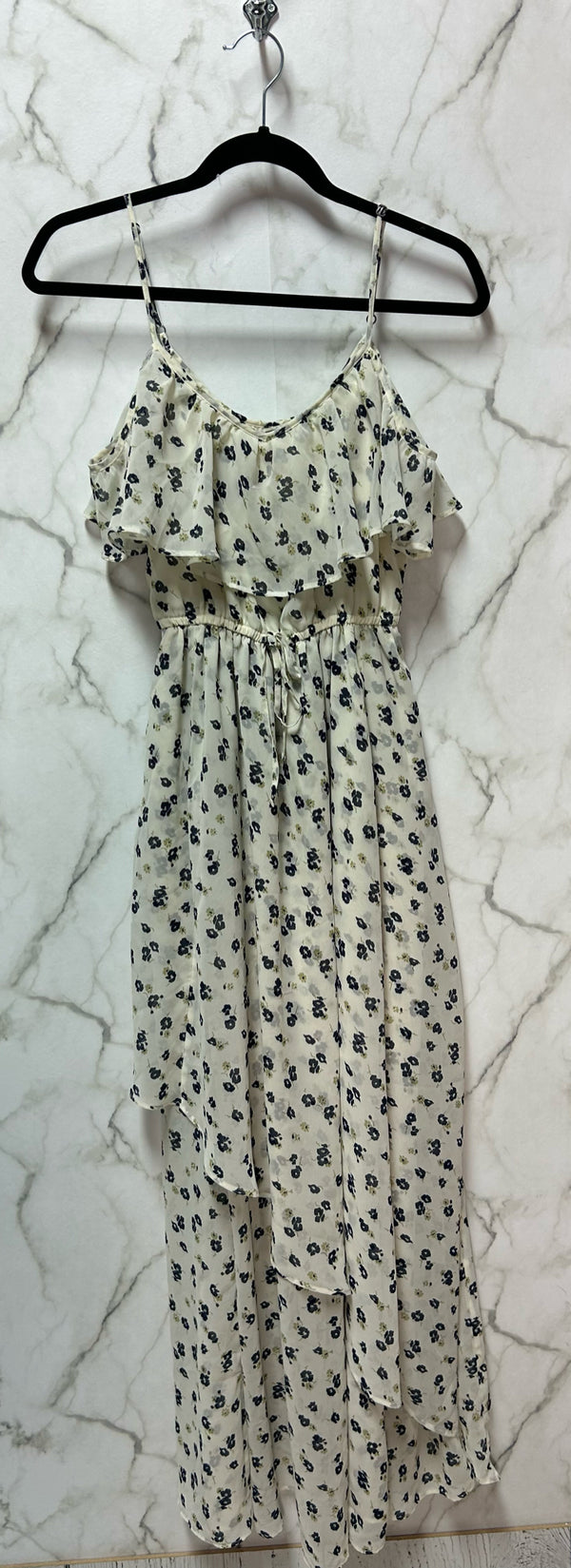 Size XS Abercrombie White Navy Floral Ladies Dress