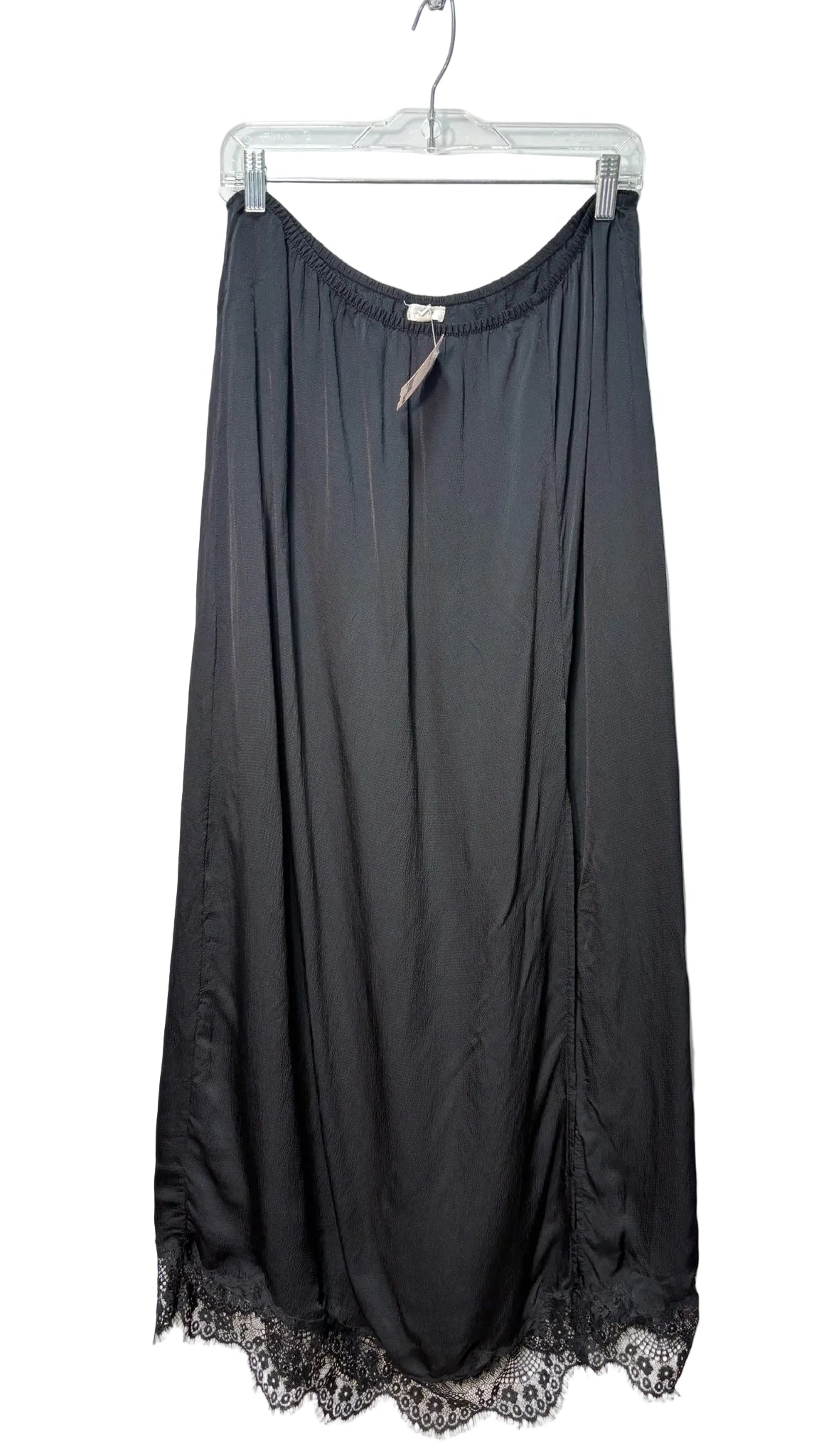 Size XL Aeri Black Satin Ladies Skirt
