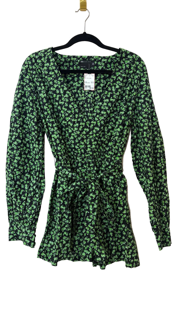 Size 8 Asos Green Floral Ladies Romper