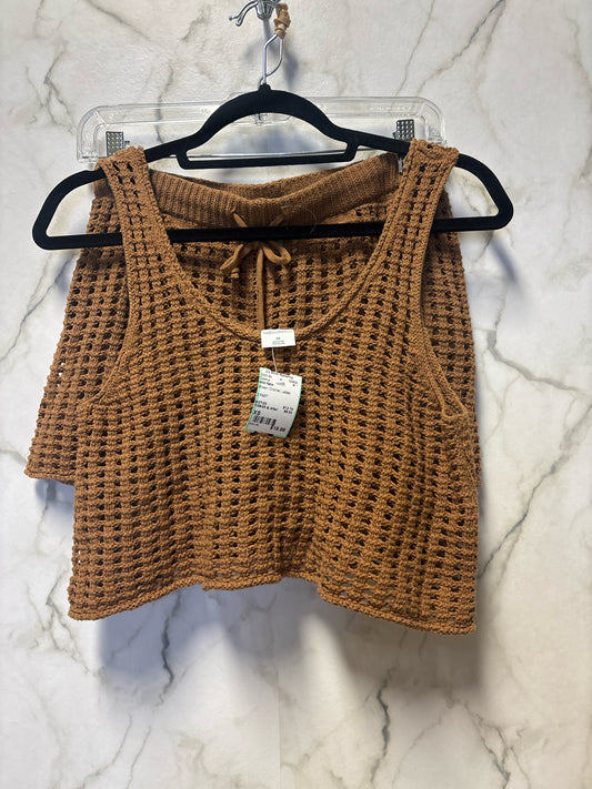 Size XS Wild Fable Brown Crochet Ladies Coverup
