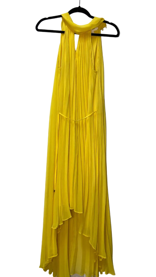 Size XS Ted Baker Yellow pleated Ladies Dress