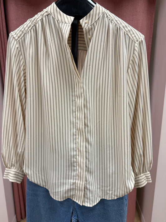 Size XS H & M Beige Cream Stripe Ladies Top