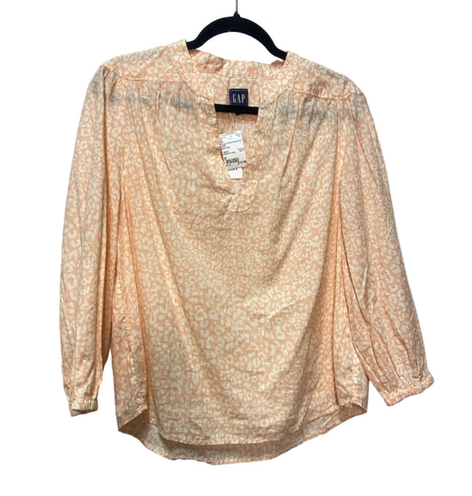 Size M Gap Orange White Animal Print Ladies Top