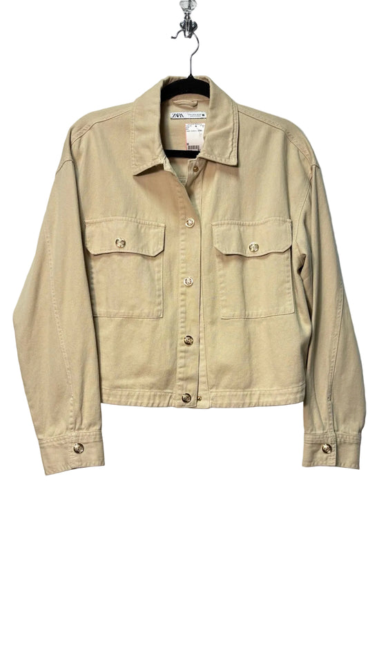 Size M Zara Cream buttons Ladies Jacket