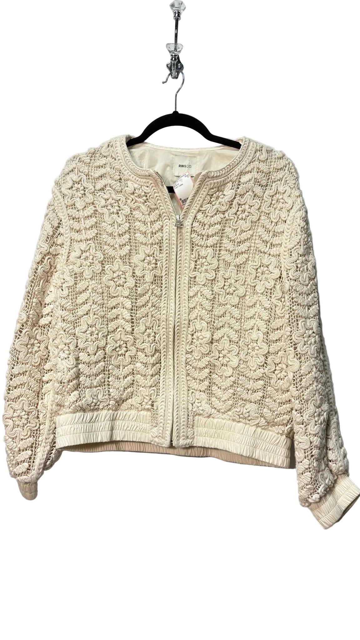 Size M RW & CO Cream Ladies Jacket