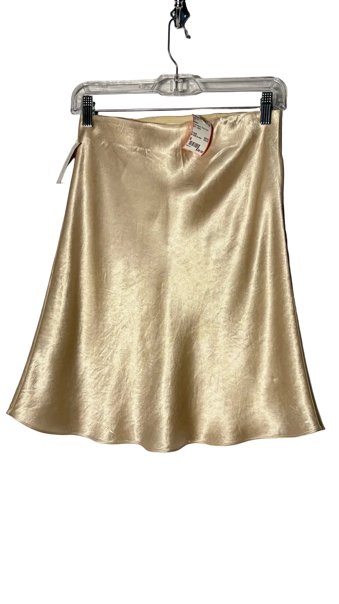 Size 8 Babaton Champagne Brand New Satin Ladies Skirt