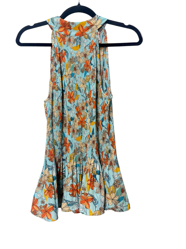 Size M Blue Multi Floral Ladies Tank Top