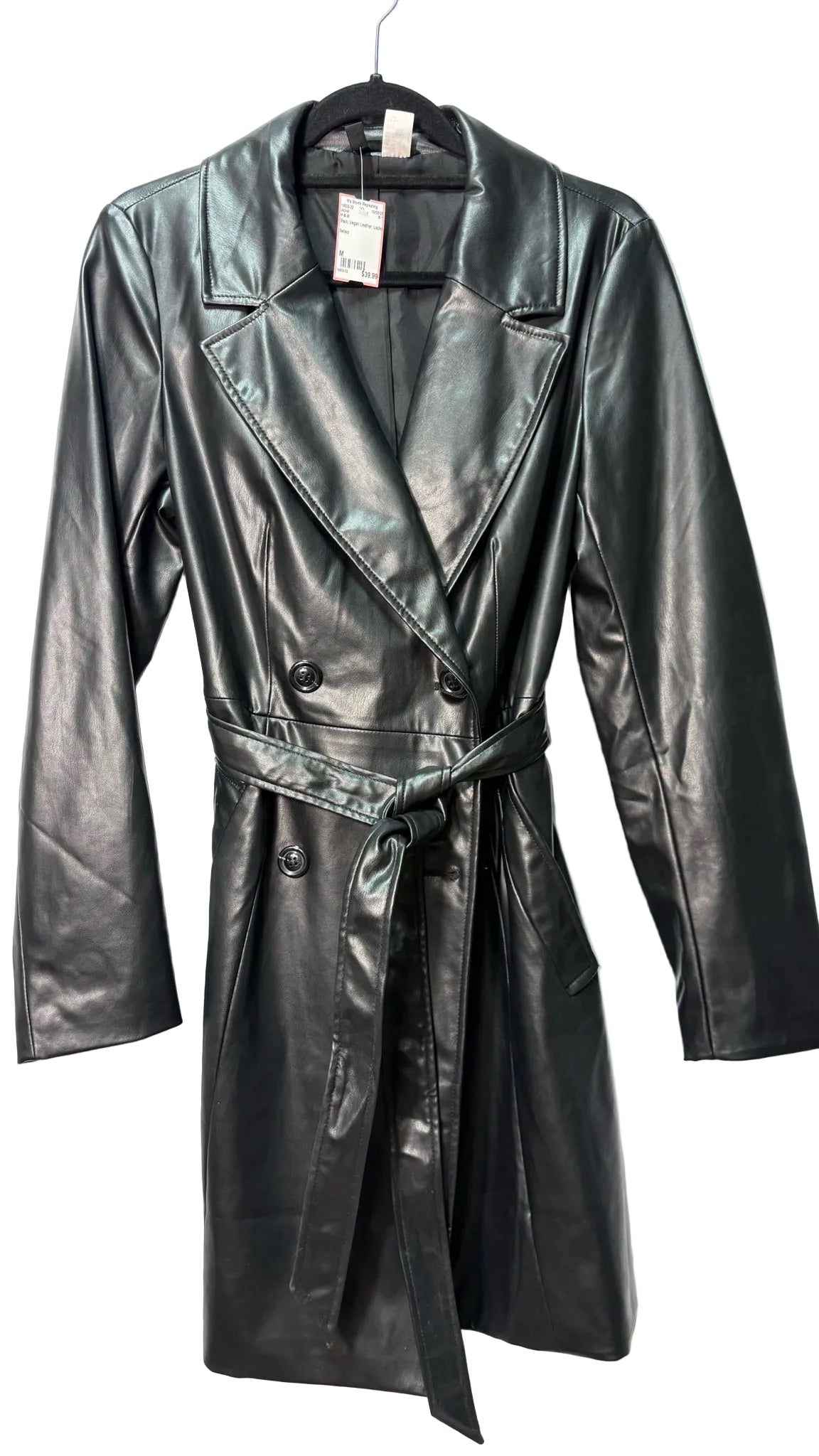 Size M H & M Black Vegan Leather Ladies Jacket