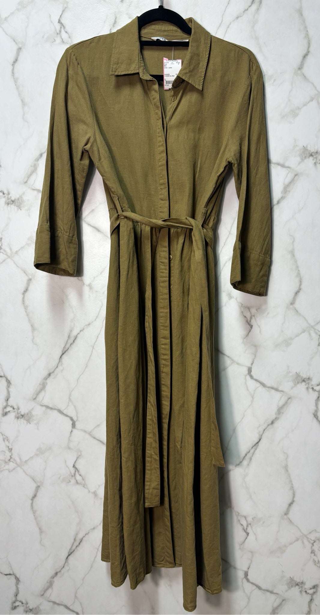 Size L Zara Green Ladies Dress