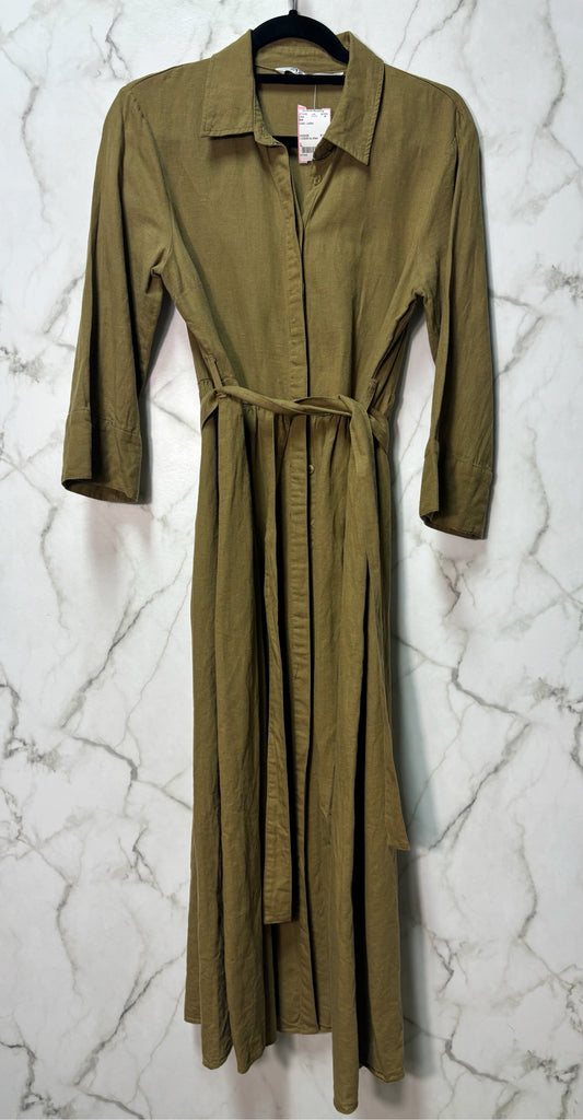 Size L Zara Green Ladies Dress