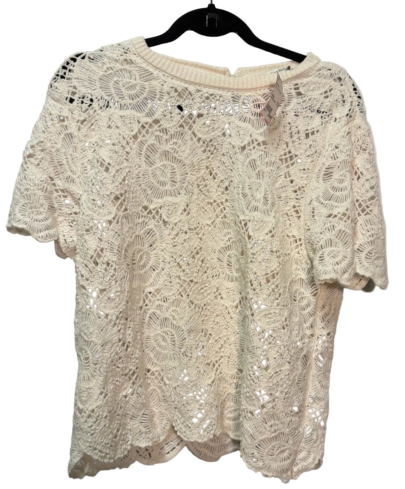 Size L Abercrombie Cream Crochet Ladies Top