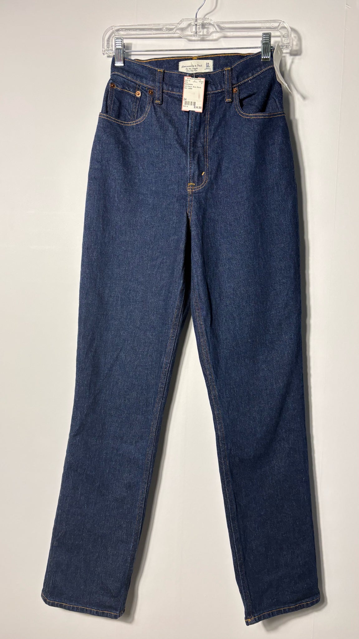 Size 24 Abercrombie Dark Denim Blue Brand New Ladies Pants