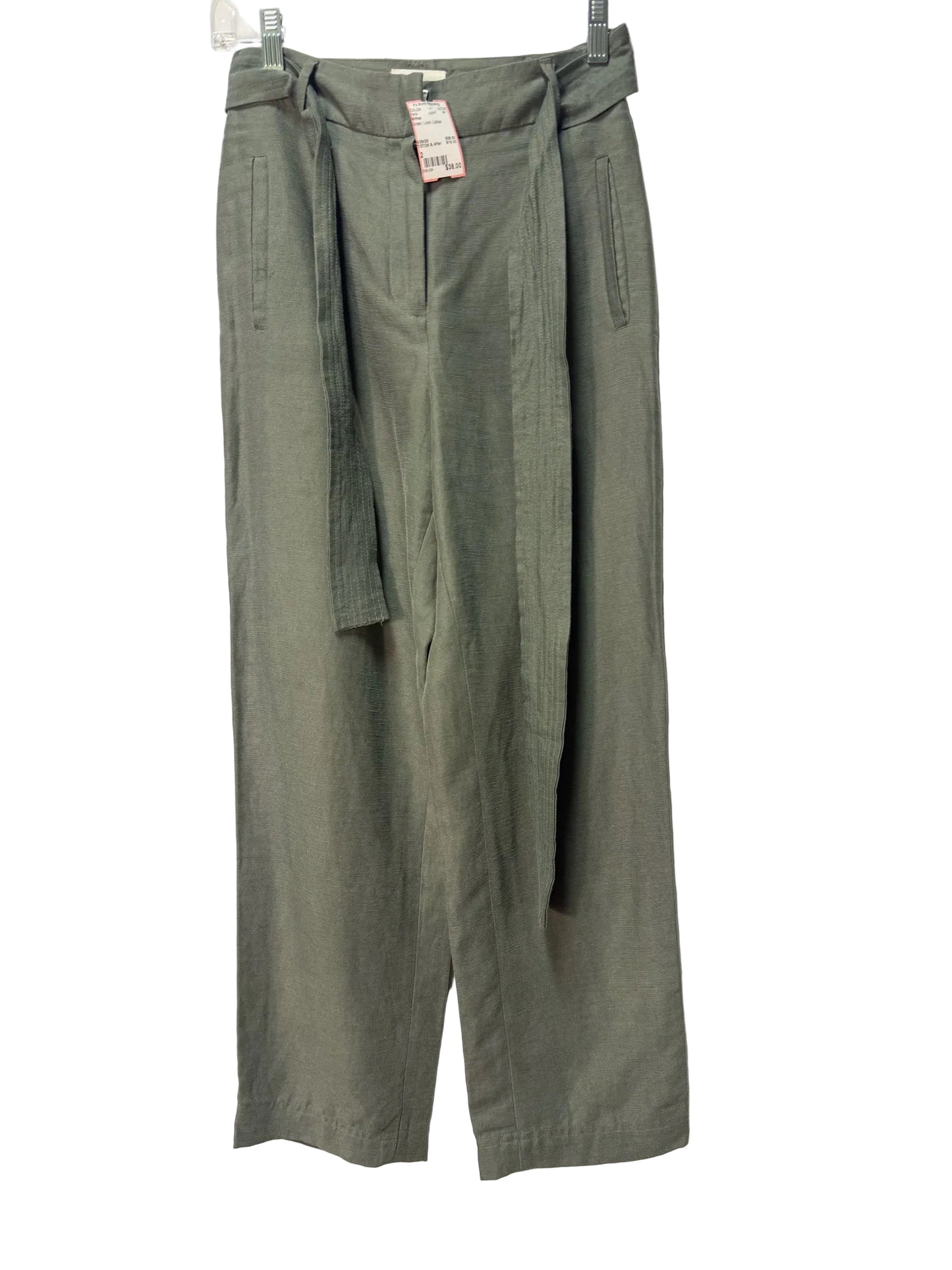 Size 2 Wilfred Green Linen Ladies Pants