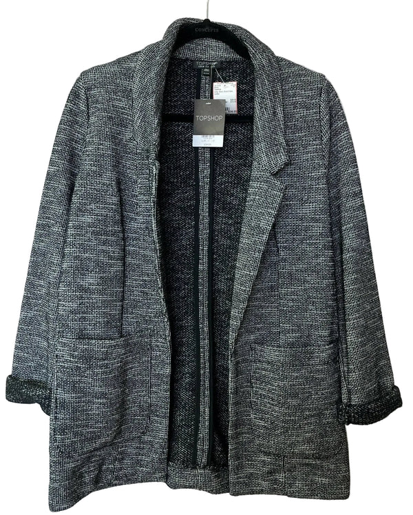 Grey Size 6 Topshop Black Brand New Ladies Blazer