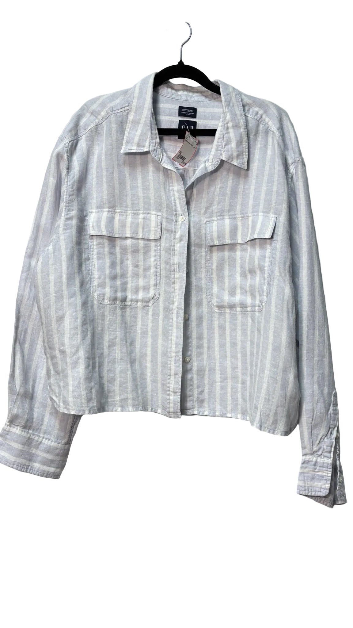 Size XL Gap White Blue Stripe Ladies Top